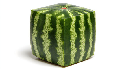Square watermelon on white background