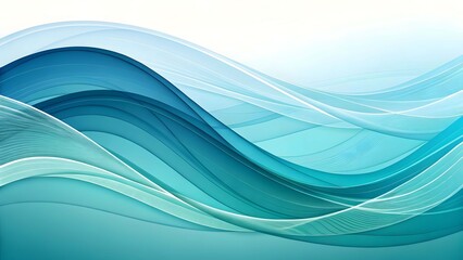 abstract wave blue teal background design