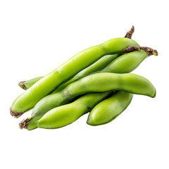 Close-up of fresh green broad beans