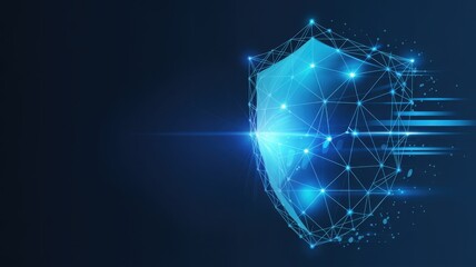 Obraz premium Dynamic digital cube with network connections and glowing nodes for modern technology, innovation, and big data concepts in vibrant blue hues