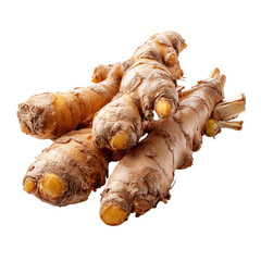 Close-up of ginger root bunches