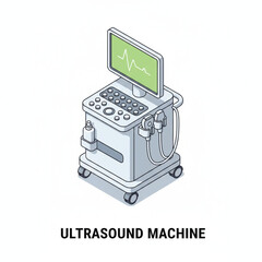 vector illustration of a ultrasound machine