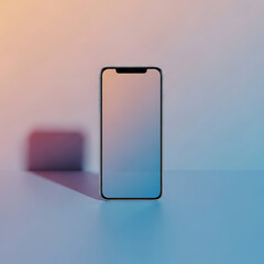 Modern Smartphone with Gradient Screen Display and Minimalist Design.