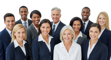 Diverse Business Team Smiling Confidently Together creative composition showing people, group, team concept ideal for professional branding and digital marketing visuals