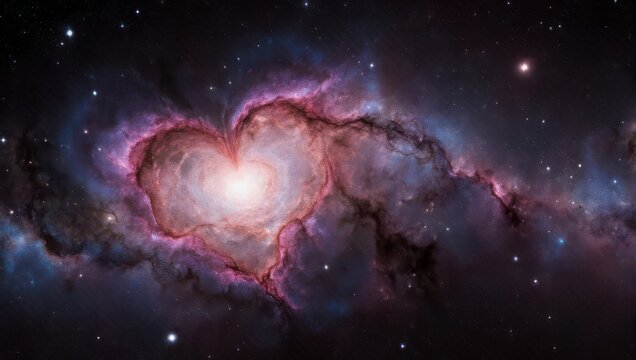 Heart Nebula in Space - A Cosmic Valentines Day.