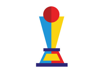 Colorful trophy award symbolizing victory and achievement  