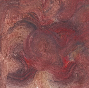 Abstract Swirling Red Oil Painting Expressive Canvas Art