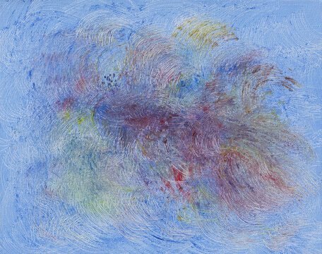 Abstract Oil Painting Colorful Swirls