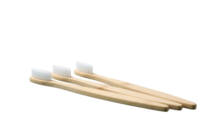 High quality ecofriendly bamboo toothbrushes for sustainable oral hygiene mockup or design concept with toothbrush, toothbrushes, bamboo in studio lighting setup
