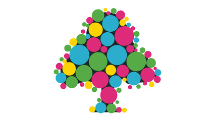 Colorful Tree: An artistic representation of a tree, formed by an array of colorful circles. The vibrant design is sure to bring joy and an artistic vibe.