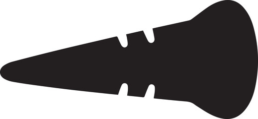 Snowman nose silhouette vector flat illustration design