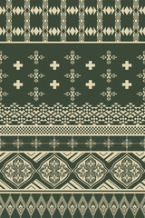 vintage seamless pattern with floral ornament