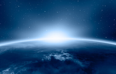 Planet Earth with a spectacular sunset "Elements of this image furnished by NASA" © muratart