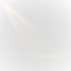 Obraz premium Golden light rays stream from an overhead lamp, producing a warm spotlight glow. Soft particles drift inside the beam. The luminous cone adds dramatic tension to visual compositions.PNG