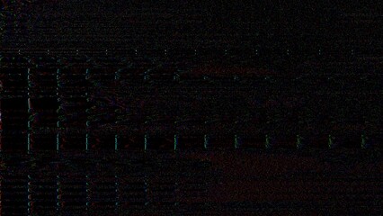 Digital Lines Black and White Background. Glitched Lines Noise Overlay Texture