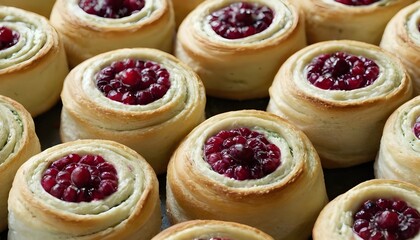 cranberry and cream cheese pinwheel pastries