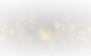 Soft gold sparkles drift like floating stardust. Light particles shimmer gently across the transparent field. The glow creates a festive luminous accent.PNG © Ole moda