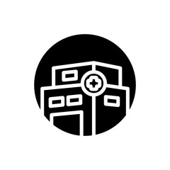 Hospital Glyph Icon