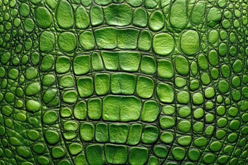 A vibrant green texture of lizard skin, with intricate patterns and textures 