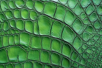 A vibrant green texture of lizard skin, with intricate patterns and textures 