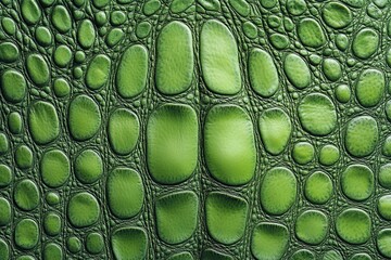 A vibrant green texture of lizard skin, with intricate patterns and textures 