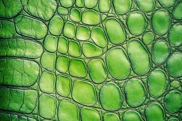 A vibrant green texture of lizard skin, with intricate patterns and textures 