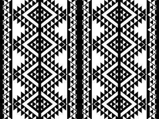 Ethnic seamless, Native patterns with simple shapes. Tribal and ethnic fabrics. Simple geometric pattern elements are best used in design, textile printing.