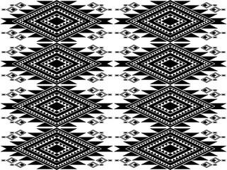 Ethnic seamless, Native patterns with simple shapes. Tribal and ethnic fabrics. Simple geometric pattern elements are best used in design, textile printing.