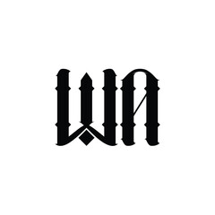 WA monogram logo design letter text name symbol monochrome logotype alphabet character simple logo
