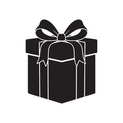 Square Christmas Gift Box with Ribbon Bow