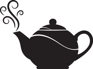 Cozy Winter Teapot Silhouette Icon