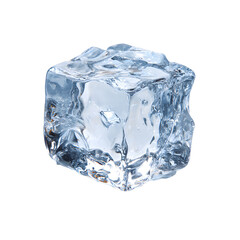 Refreshing Fresh Cool Ice Cube Isolated On Clean White Background