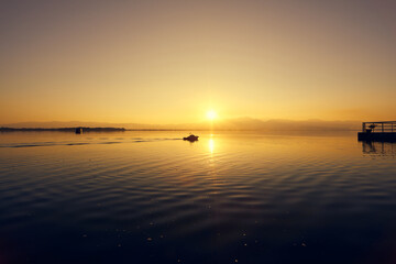Beautiful scenery at Kwan Phayao Lake in Thailand