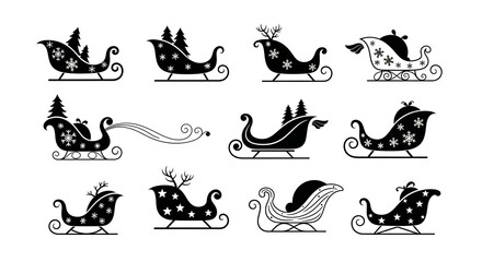 Fototapeta premium Festive Christmas Elements Collection.