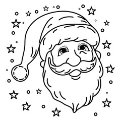 Festive Christmas Line Art Icon Set.