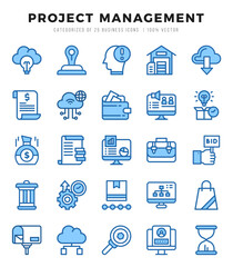 Project Management web icons in Two Color style.