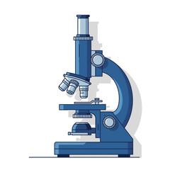 Scientific Exploration Tool: Detailed Vector Illustration of a Classic Microscope Design