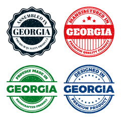 Obraz premium Georgia Stamps. Premium Quality Product Labels