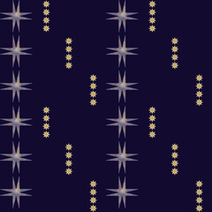 A seamless watercolor pattern of colorful stars scattered across a dark navy background, creating a whimsical, dreamy, and festive celestial design with soft, airy, and luminous tones.