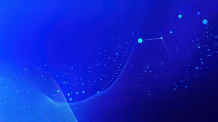 Abstract Digital Blue: An artistic depiction of interconnected points and flowing lines set against a gradient of blue hues.
