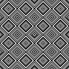 Black and white seamless pattern of concentric squares creating a geometric optical illusion design