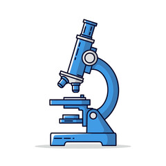 Detailed blue microscope illustration suitable for science and research imagery displaying