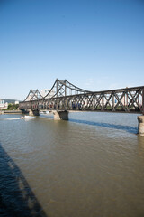 Yalu River Bridge at Dandong, Liaoning Province, China