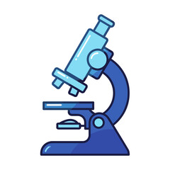Stylized microscope illustration showcasing scientific exploration and laboratory analysis for