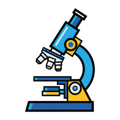 Stylized microscope illustration symbolizing scientific exploration and precision analysis for