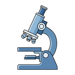 Illustration of a laboratory microscope for scientific analysis and research purposes