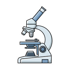 Detailed science microscope illustration for scientific exploration and research purposes