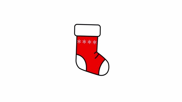 Christmas socks animation video 4k 