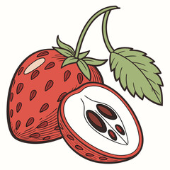 red-mombin on white background 