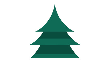 Evergreen Silhouette: A minimalist illustration of a stylized evergreen tree, a symbol of nature's enduring beauty. 